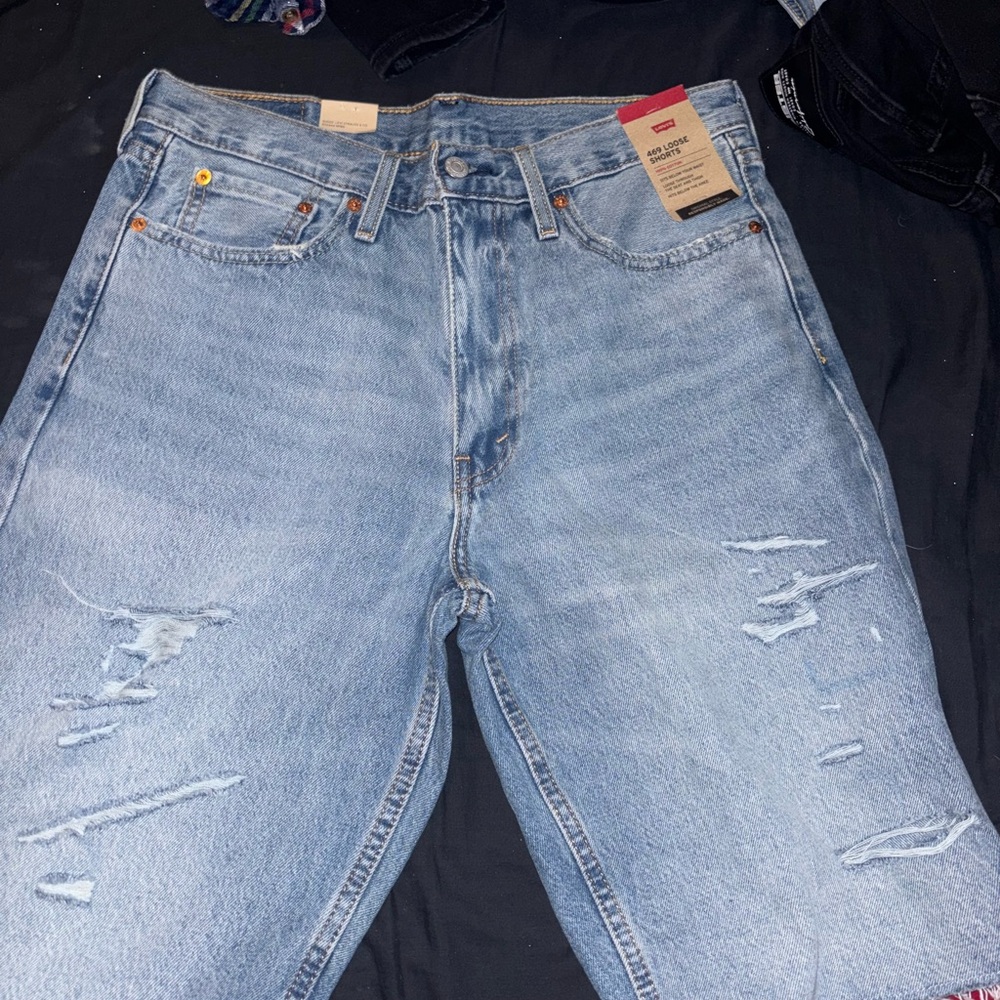 Levi's Distressed Blue Jeans